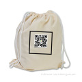 Custom Cotton Material Bag and Drawstring Backpack Style Cotton Bag